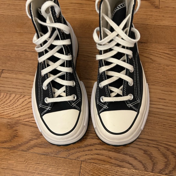 Converse Black and White High-Top Sneakers - Picture 3 of 4
